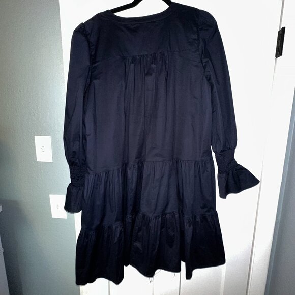 Tuckernuck Pomander Place - Navy Cotton Poplin Kenzo Dress XL - Picture 4 of 6